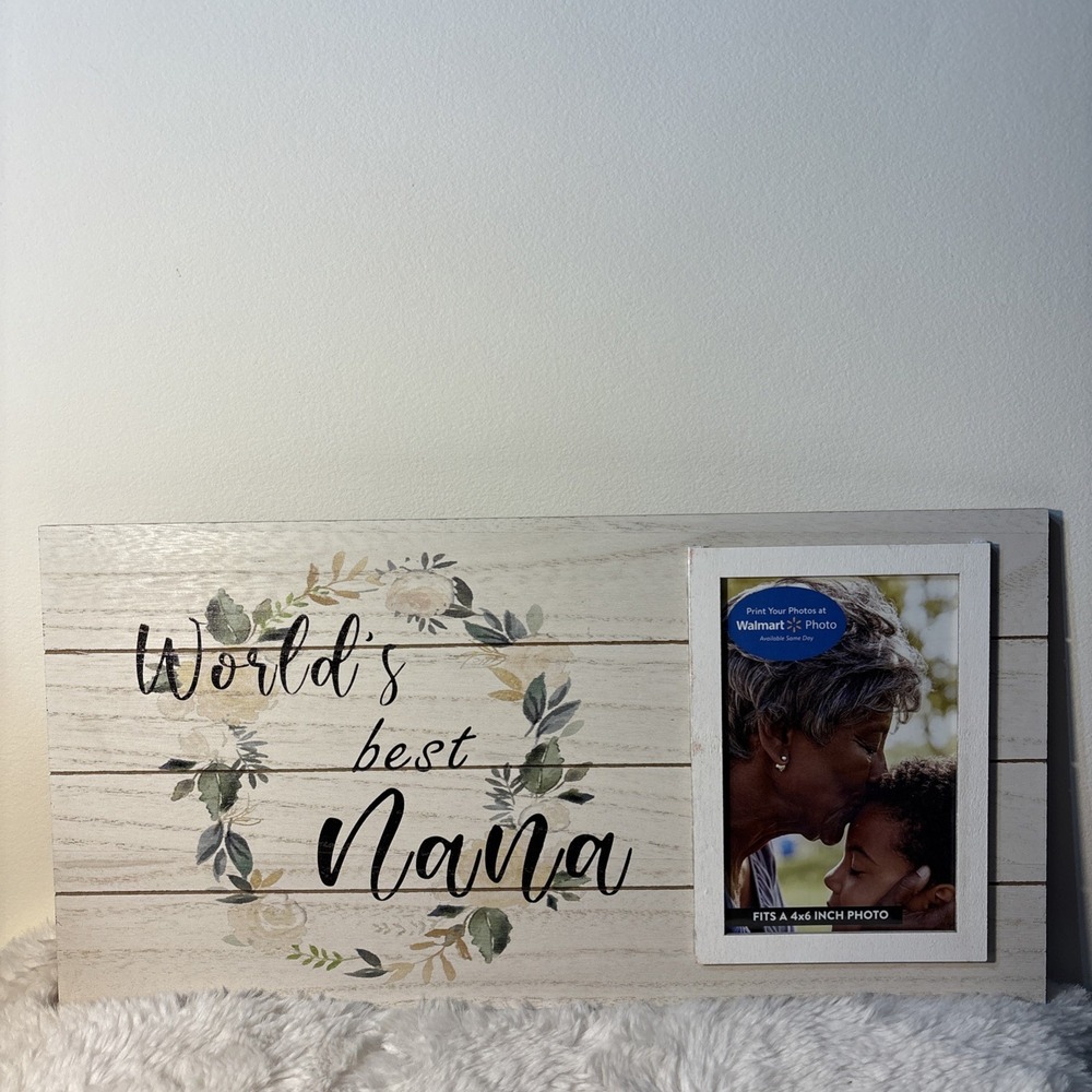 Wood World's Best Nana Picture Photo Frame, Grandmother 4x6"